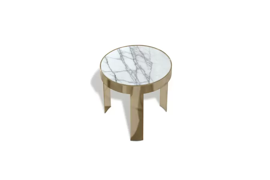 Infinity Round Metal End Table