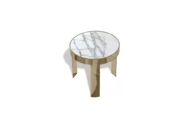 Infinity Round Metal End Table