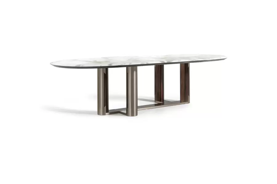 Luxor Boat Shape Oval Table