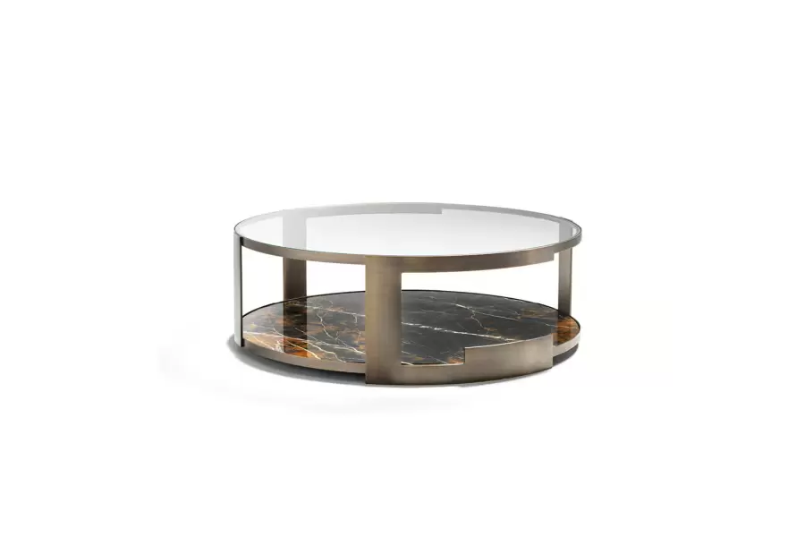 Tresor Round Bronzed Cocktail Table