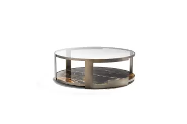 Tresor Round Bronzed Cocktail Table